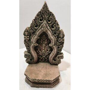 Southeastern Asian Sandstone Chofa or Kala Shrine 9" Tall by 6" Wide